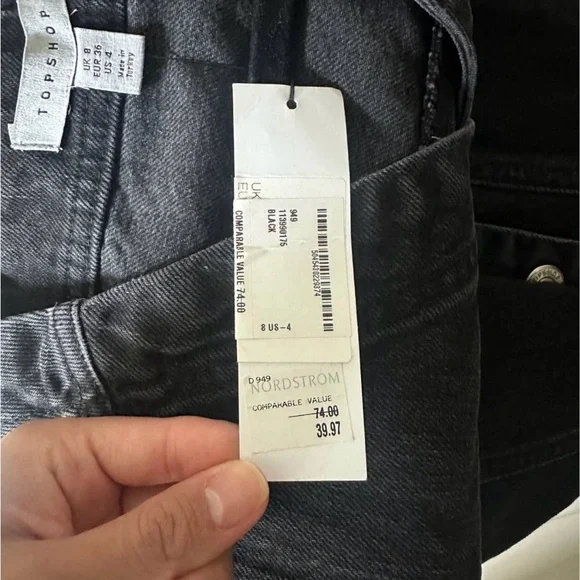 TopShop Black Denim Dress - Picture 2 of 2